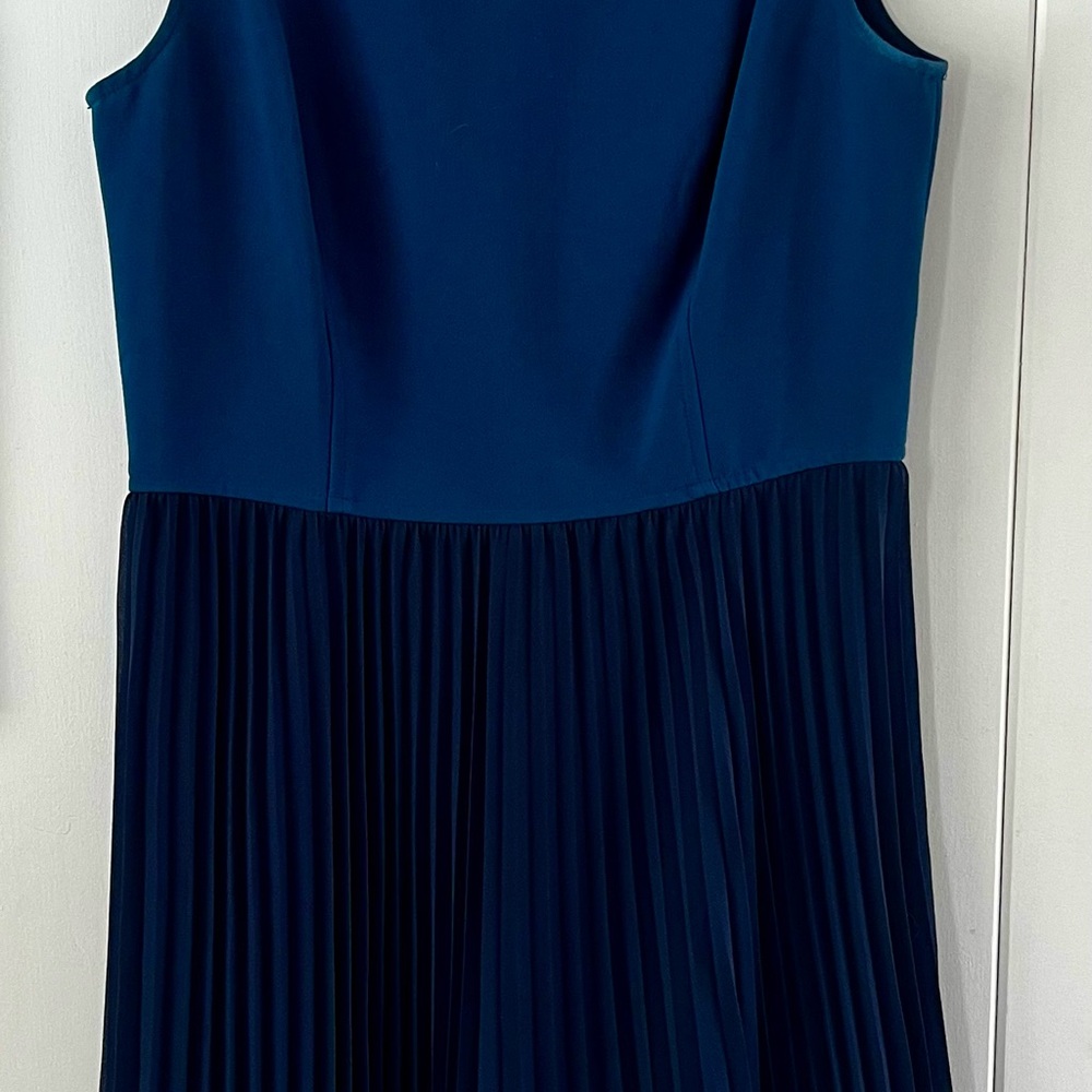 Loft - Elegant Blue Sleeveless Dress
